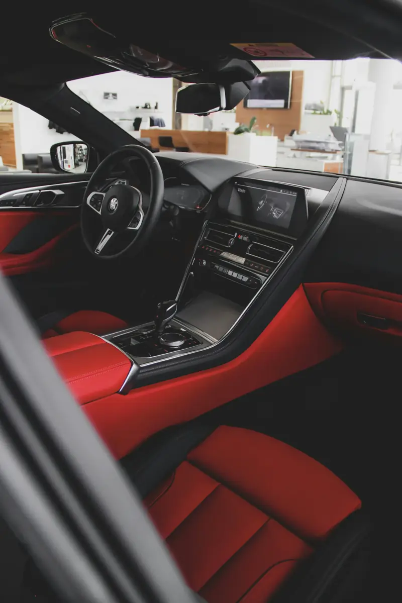 Red leather interior and cockpit